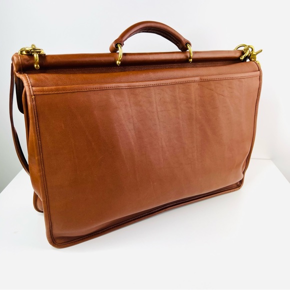 Coach British Tan 5266 Vintage Beekman Leather Brass Messenger Briefcase - Picture 6 of 13